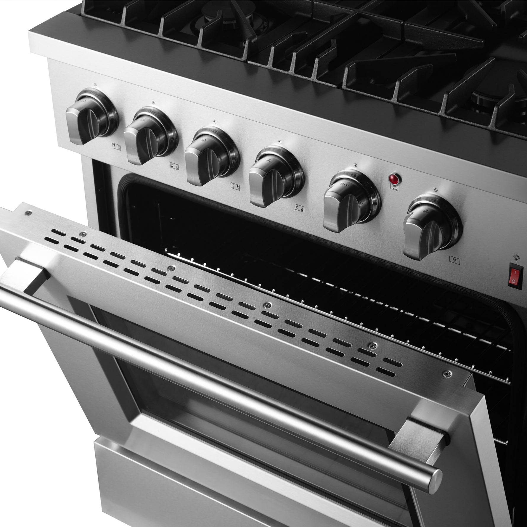 Forno Marco 30-Inch Dual Fuel Range, Stainless Steel, 4 Burners, 37,000 BTU, True Convection Oven, Energy Efficient - BonPrix Électroménagers