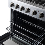 Forno Marco 30-Inch Dual Fuel Range, Stainless Steel, 4 Burners, 37,000 BTU, True Convection Oven, Energy Efficient - BonPrix Électroménagers