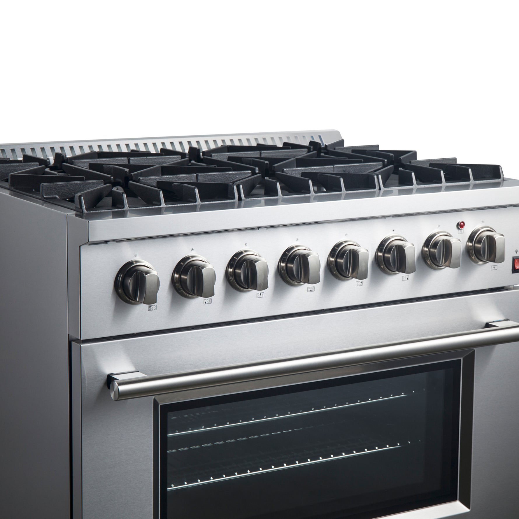 Forno Marco 36-Inch Dual Fuel Range, Stainless Steel, 6 Burners, 67,000 BTU, True Convection Oven, Energy Efficient - BonPrix Électroménagers