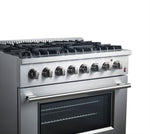 Forno Marco 36-Inch Dual Fuel Range, Stainless Steel, 6 Burners, 67,000 BTU, True Convection Oven, Energy Efficient - BonPrix Électroménagers