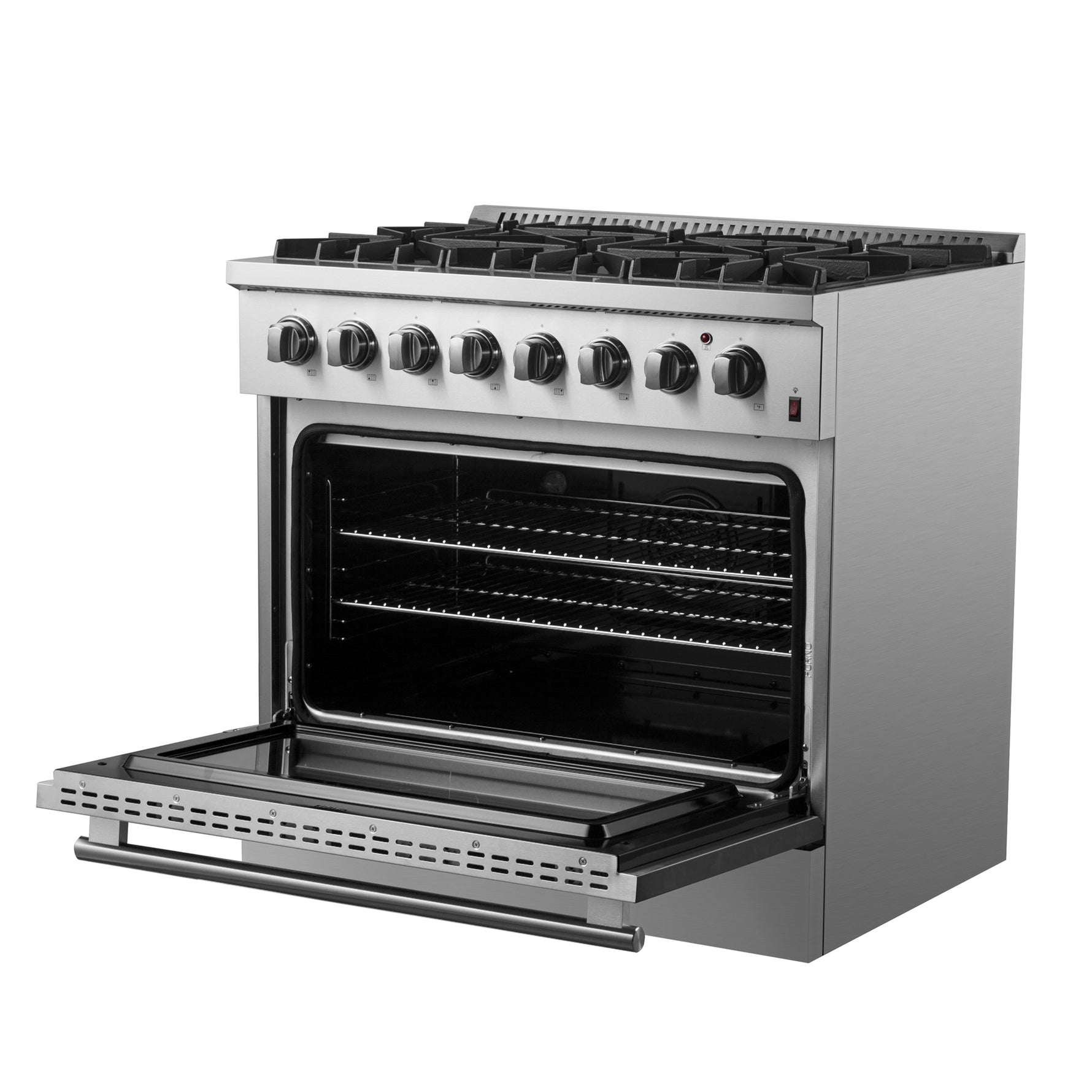 Forno Marco 36-Inch Dual Fuel Range, Stainless Steel, 6 Burners, 67,000 BTU, True Convection Oven, Energy Efficient - BonPrix Électroménagers