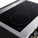 Forno Paolo 36 Inch Black Freestanding Electric Range, Stainless Steel, 5.44 cu.ft, True Convection Oven, Energy Efficient - BonPrix Électroménagers