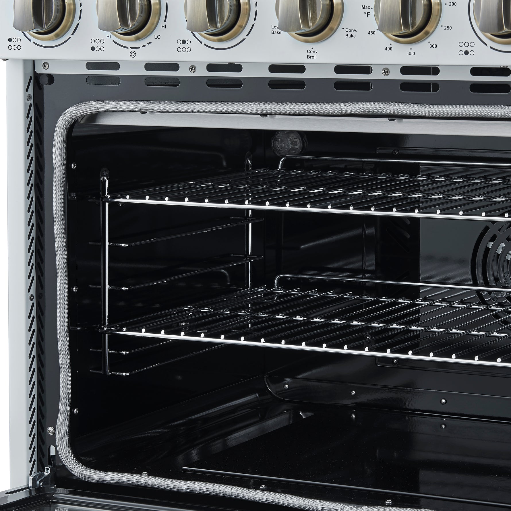 Forno Paolo 36 Inch White Freestanding Electric Range, Stainless Steel, 5.44 cu.ft, True Convection Oven, Energy Efficient - BonPrix Électroménagers