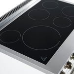 Forno Paolo 36 Inch White Freestanding Electric Range, Stainless Steel, 5.44 cu.ft, True Convection Oven, Energy Efficient - BonPrix Électroménagers