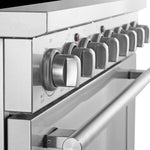 Forno Paolo 36 Inch Freestanding Electric Range, Stainless Steel, 5.44 cu.ft, True Convection Oven, Energy Efficient - BonPrix Électroménagers