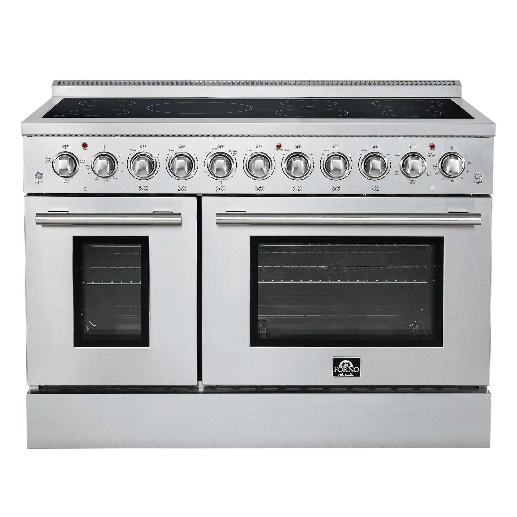 Forno Paolo 48 Inch Freestanding Electric Range, Stainless Steel, 6.7 cu.ft, True Convection Oven, Energy Efficient - BonPrix Électroménagers