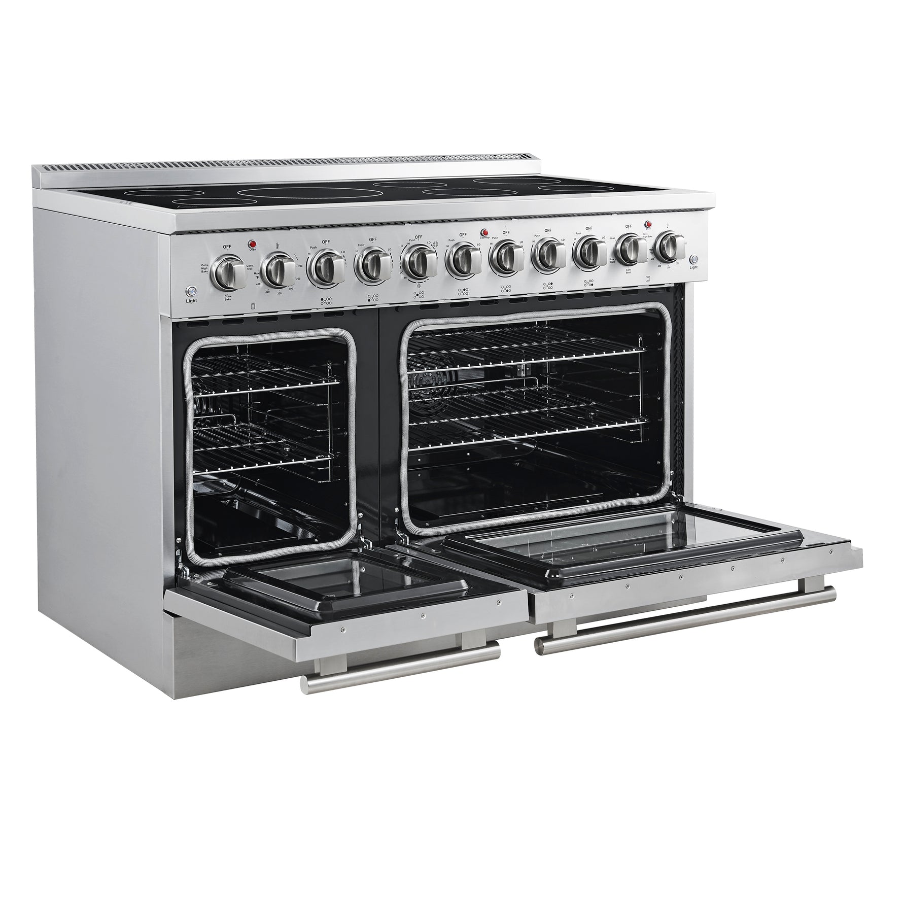 Forno Paolo 48 Inch Freestanding Electric Range, Stainless Steel, 6.7 cu.ft, True Convection Oven, Energy Efficient - BonPrix Électroménagers