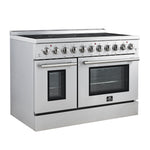 Forno Paolo 48 Inch Freestanding Electric Range, Stainless Steel, 6.7 cu.ft, True Convection Oven, Energy Efficient - BonPrix Électroménagers