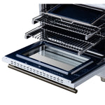 Massimo 30 Inch Freestanding Electric range, 5 radiant burners, 4.32 cf. True Convection oven, Air Fryer Kit, White