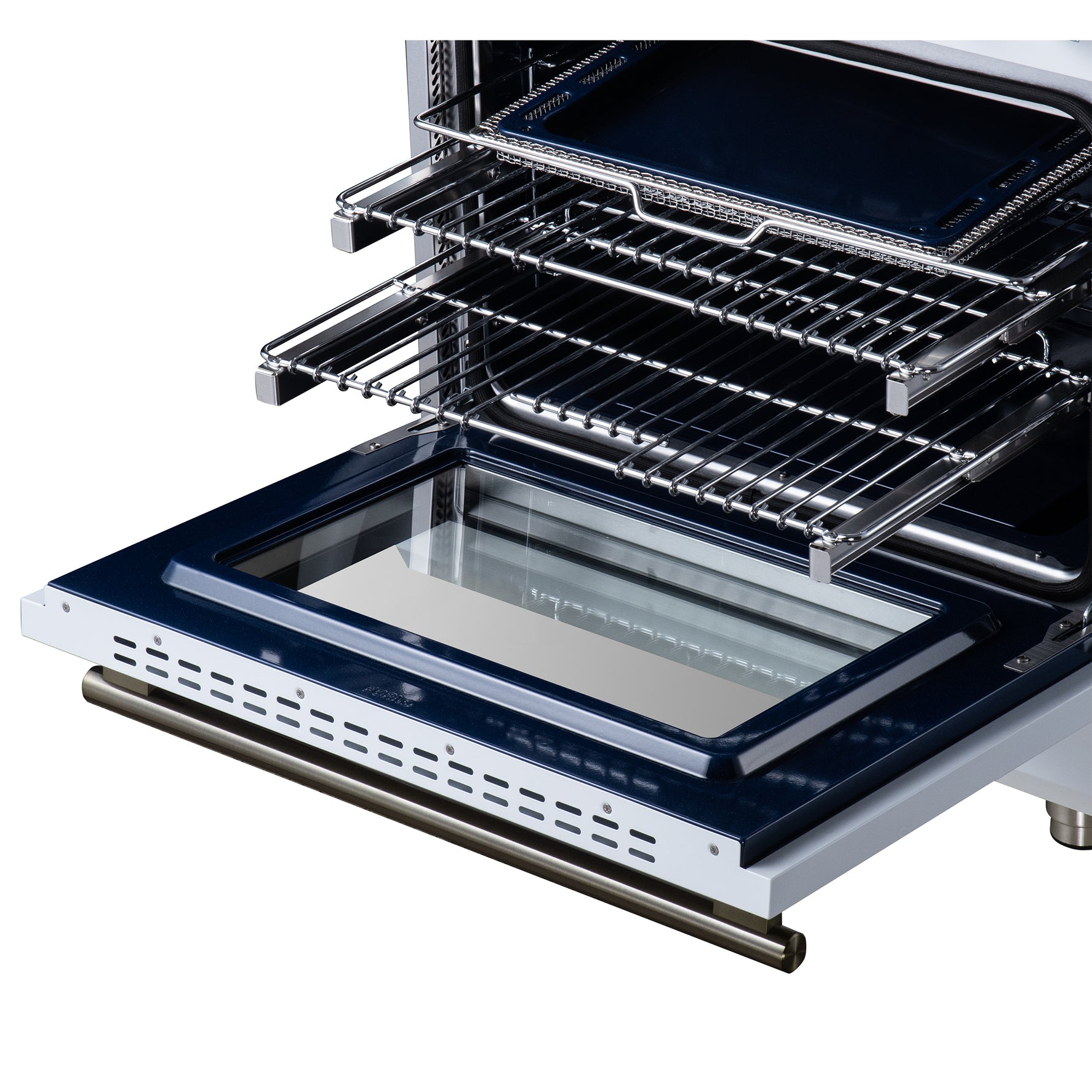 Massimo 30 Inch Freestanding Electric range, 5 radiant burners, 4.32 cf. True Convection oven, Air Fryer Kit, White