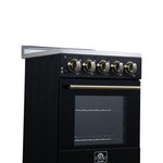 Forno Pallerano 20 Inch Freestanding Electric Range in Black, Canada Version, Plug and Cord Included - BonPrix Électroménagers