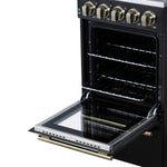 Forno Pallerano 20 Inch Freestanding Electric Range in Black, Canada Version, Plug and Cord Included - BonPrix Électroménagers