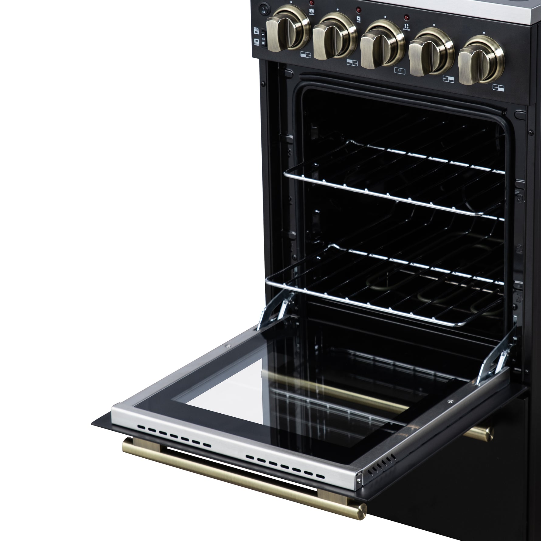 Forno Pallerano 20 Inch Freestanding Electric Range in Black, Canada Version, Plug and Cord Included - BonPrix Électroménagers
