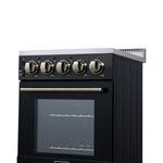 Forno Pallerano 20 Inch Freestanding Electric Range in Black, Canada Version, Plug and Cord Included - BonPrix Électroménagers