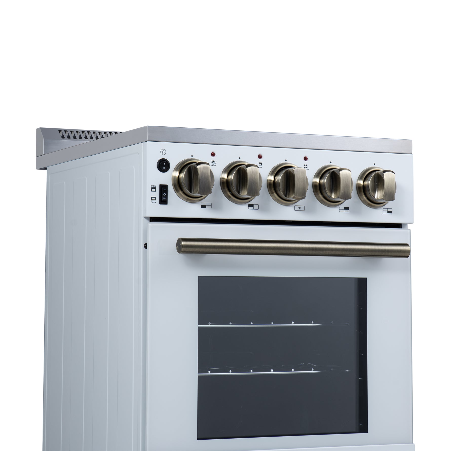 Forno Pallerano 20 Inch Freestanding Electric Range in White, Canada Version, Plug and Cord Included - BonPrix Électroménagers