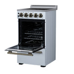 Forno Pallerano 20 Inch Freestanding Electric Range in White, Canada Version, Plug and Cord Included - BonPrix Électroménagers