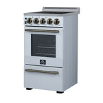Forno Pallerano 20 Inch Freestanding Electric Range in White, Canada Version, Plug and Cord Included - BonPrix Électroménagers