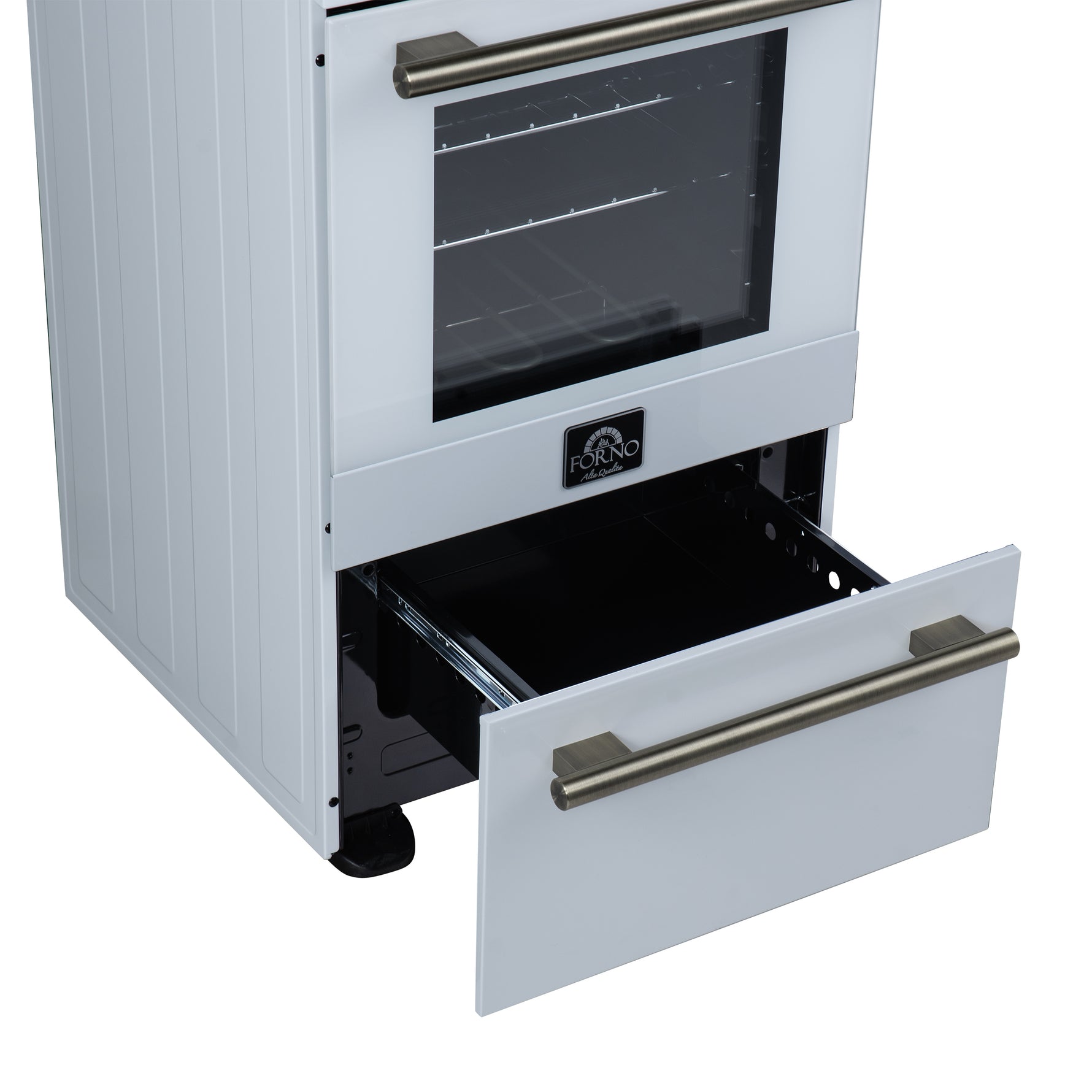 Forno Pallerano 20 Inch Freestanding Electric Range in White, Canada Version, Plug and Cord Included - BonPrix Électroménagers