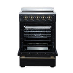 Forno Loiano 24 Inch Freestanding Electric Range in Black, Canada Version, Plug and Cord Included - BonPrix Électroménagers