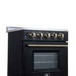 Forno Loiano 24 Inch Freestanding Electric Range in Black, Canada Version, Plug and Cord Included - BonPrix Électroménagers