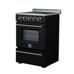 Forno Loiano 24 Inch Freestanding Electric Range in Black, Canada Version, Plug and Cord Included - BonPrix Électroménagers