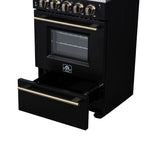 Forno Loiano 24 Inch Freestanding Electric Range in Black, Canada Version, Plug and Cord Included - BonPrix Électroménagers