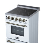 Forno Loiano 24 Inch Freestanding Electric Range in White, Canada Version, Plug and Cord Included - BonPrix Électroménagers