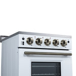 Forno Loiano 24 Inch Freestanding Electric Range in White, Canada Version, Plug and Cord Included - BonPrix Électroménagers