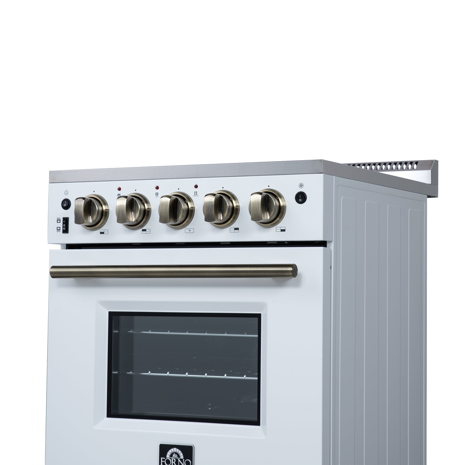Forno Loiano 24 Inch Freestanding Electric Range in White, Canada Version, Plug and Cord Included - BonPrix Électroménagers