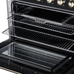 Galiano 36 Inch Freestanding Electric range, 5 radiant burners, 5.36 cf. True Convection oven, Air fryer kit, Black