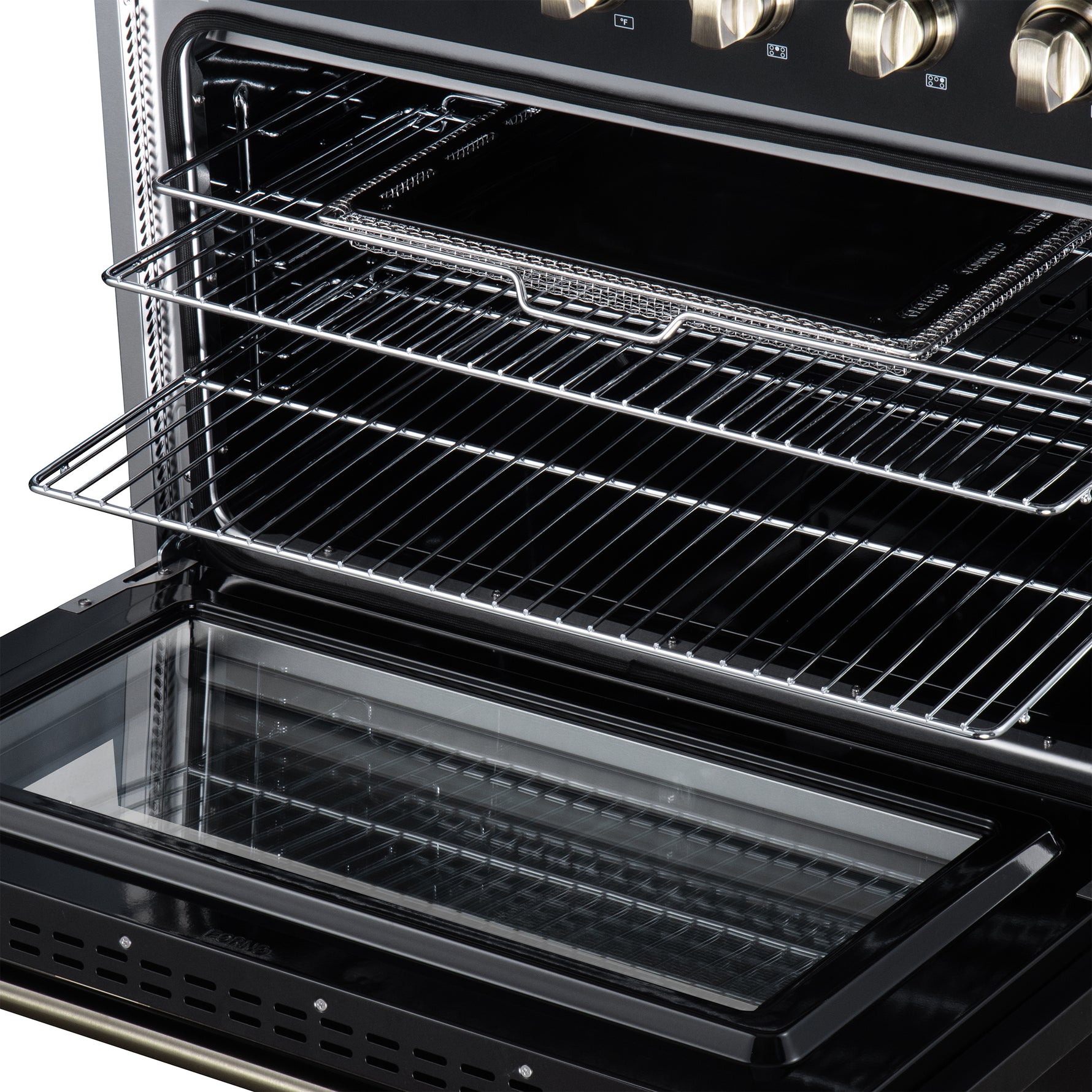 Galiano 36 Inch Freestanding Electric range, 5 radiant burners, 5.36 cf. True Convection oven, Air fryer kit, Black
