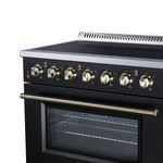 Galiano 36 Inch Freestanding Electric range, 5 radiant burners, 5.36 cf. True Convection oven, Air fryer kit, Black