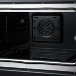 Galiano 36 Inch French Door Electric range, 5 radiant burners, 5.36 cf. True Convection oven, Air fryer kit, Black