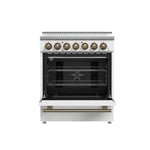 Forno Paolo 30-Inch Freestanding Electric Range, White, 4.38 cu.ft, True Convection Oven, Energy Efficient - BonPrix Électroménagers