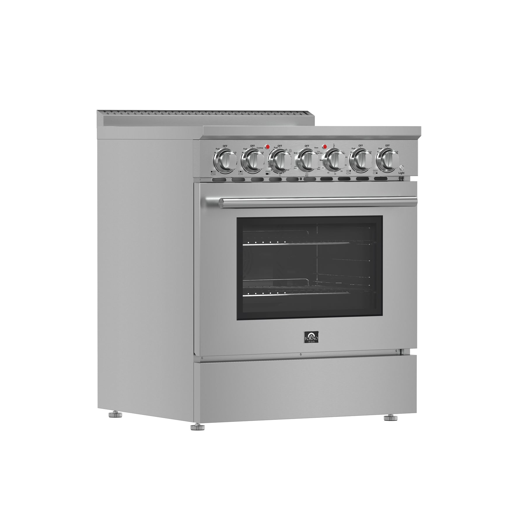 Forno Paolo 30-Inch Freestanding Electric Range, Stainless Steel, 4.38 cu.ft, True Convection Oven, Energy Efficient - BonPrix Électroménagers