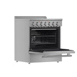 Forno Paolo 30-Inch Freestanding Electric Range, Stainless Steel, 4.38 cu.ft, True Convection Oven, Energy Efficient - BonPrix Électroménagers
