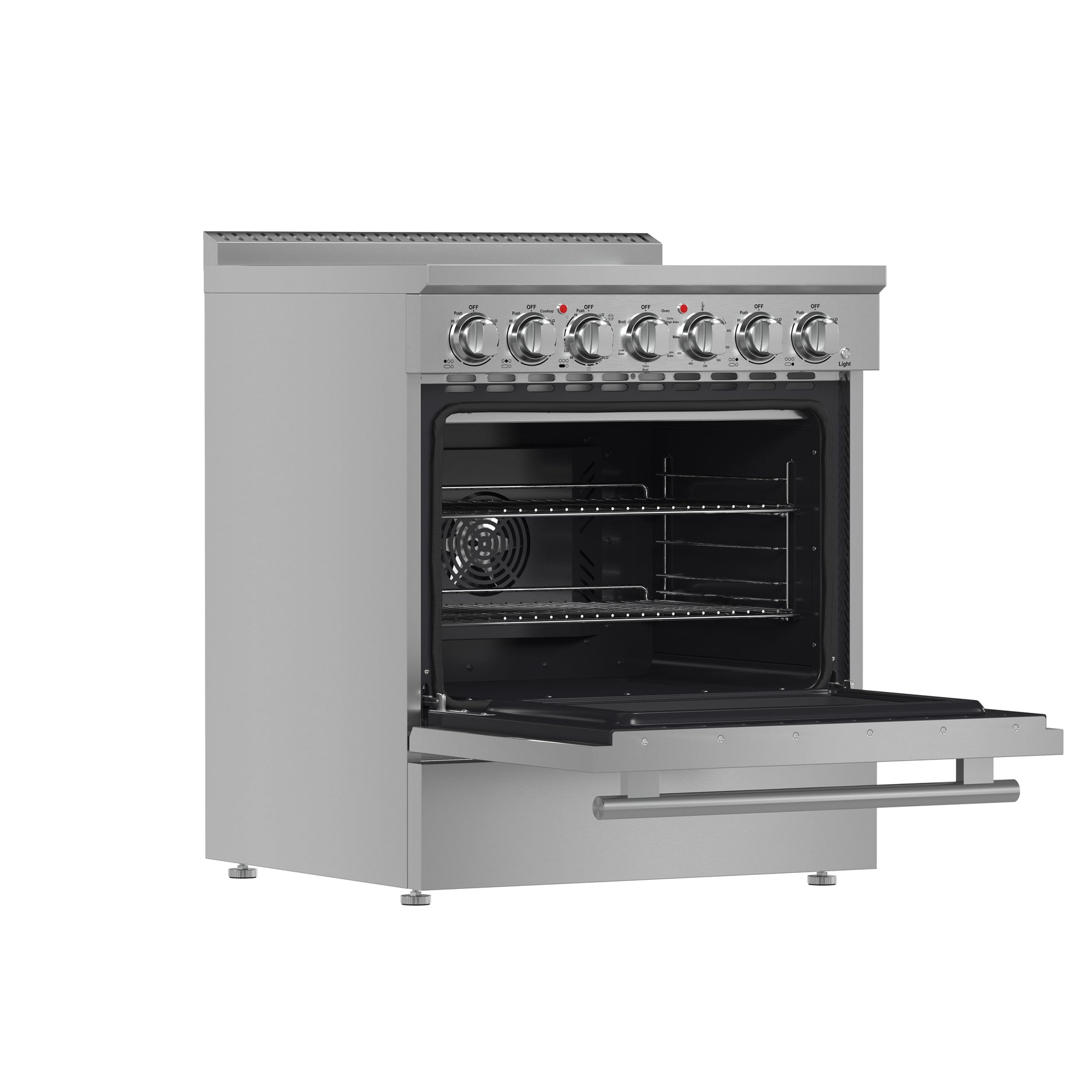 Forno Paolo 30-Inch Freestanding Electric Range, Stainless Steel, 4.38 cu.ft, True Convection Oven, Energy Efficient - BonPrix Électroménagers