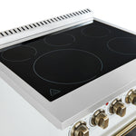 Forno Paolo 30-Inch Freestanding Electric Range, White, 4.38 cu.ft, True Convection Oven, Energy Efficient - BonPrix Électroménagers