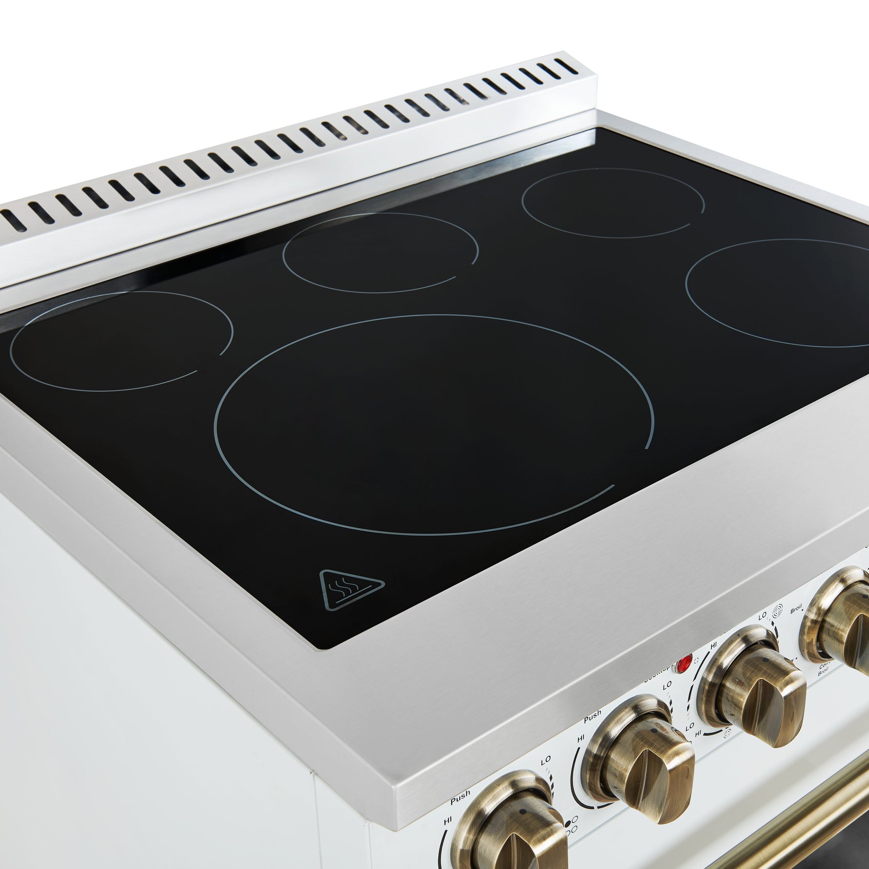 Forno Paolo 30-Inch Freestanding Electric Range, White, 4.38 cu.ft, True Convection Oven, Energy Efficient - BonPrix Électroménagers