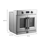 Forno Gallico 30-Inch Electric French Door Wall Oven, Stainless Steel, True Convection, Air Fry, Self-Cleaning - BonPrix Électroménagers