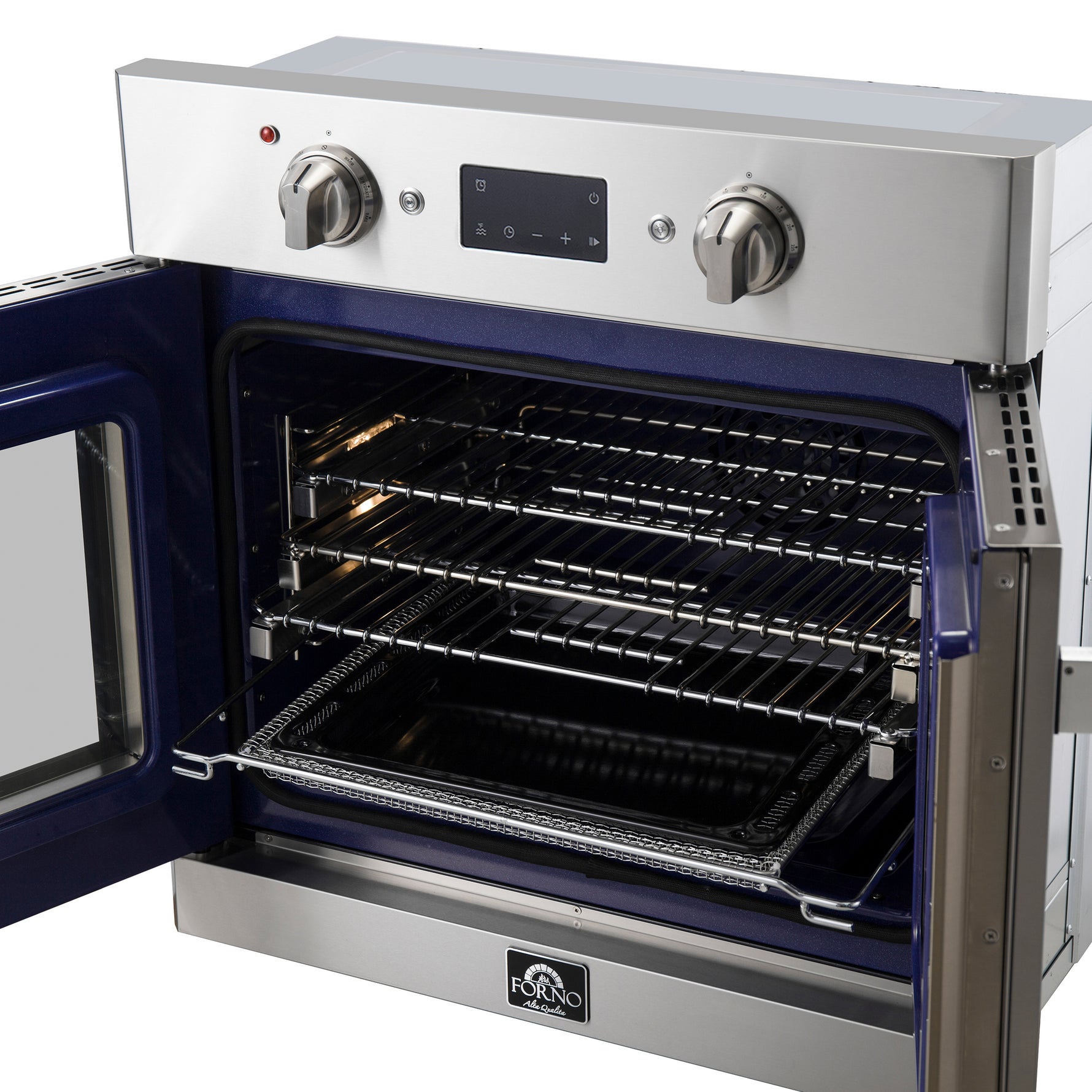 Forno Gallico 30-Inch Electric French Door Wall Oven, Stainless Steel, True Convection, Air Fry, Self-Cleaning - BonPrix Électroménagers
