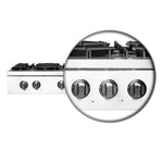 Forno Cossato Alta Qualita 48-Inch Pro-Style Gas Rangetop, Stainless Steel, 8 Sealed Burners, 107,000 BTU Total Output, Continuous Cast Iron Grates - BonPrix Électroménagers