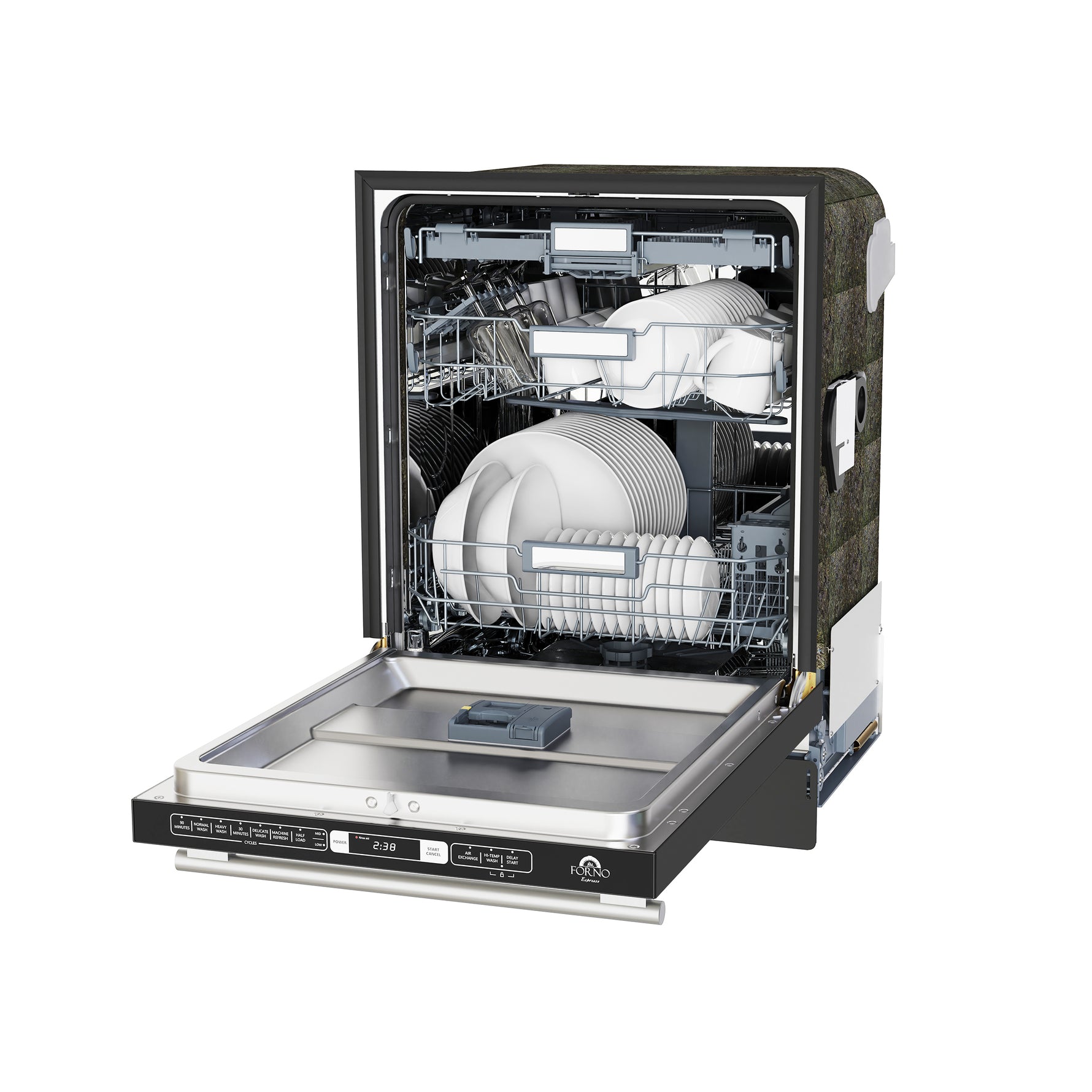 Forno Romano Espresso 24-Inch Built-In Dishwasher, Black Finish, Stainless Steel Tub, 49 dBA, Energy Star Certified - BonPrix Électroménagers