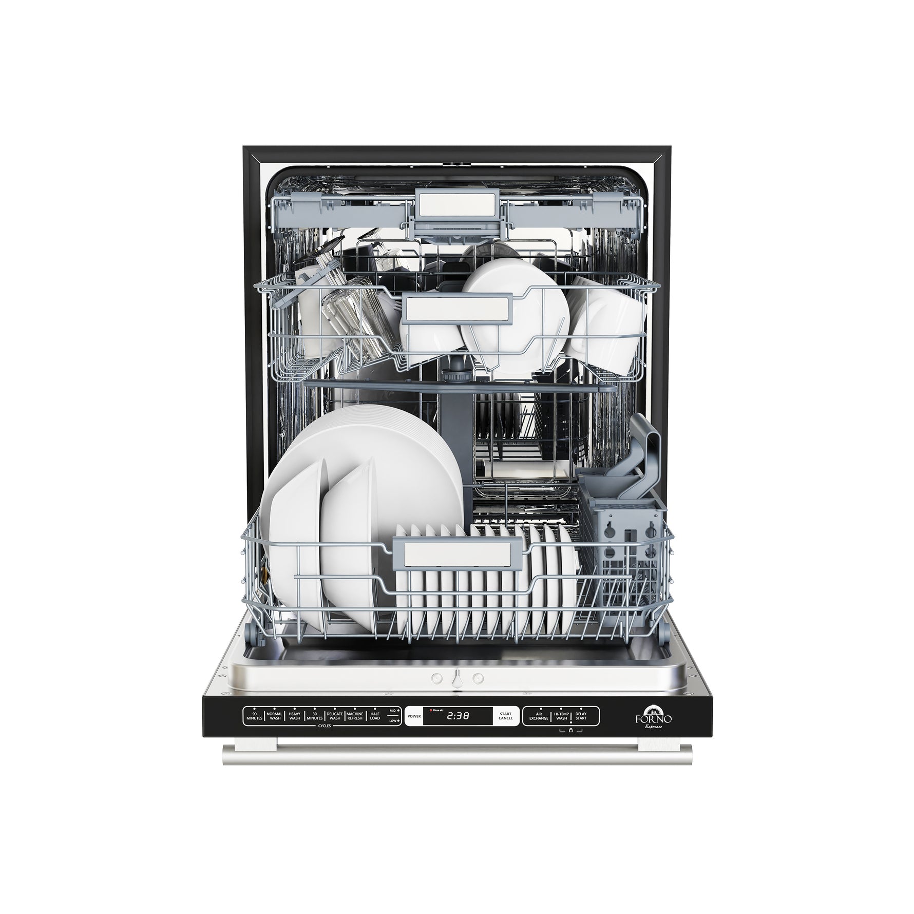 Forno Romano Espresso 24-Inch Built-In Dishwasher, White Finish, Stainless Steel Tub, 49 dBA, Energy Star Certified - BonPrix Électroménagers