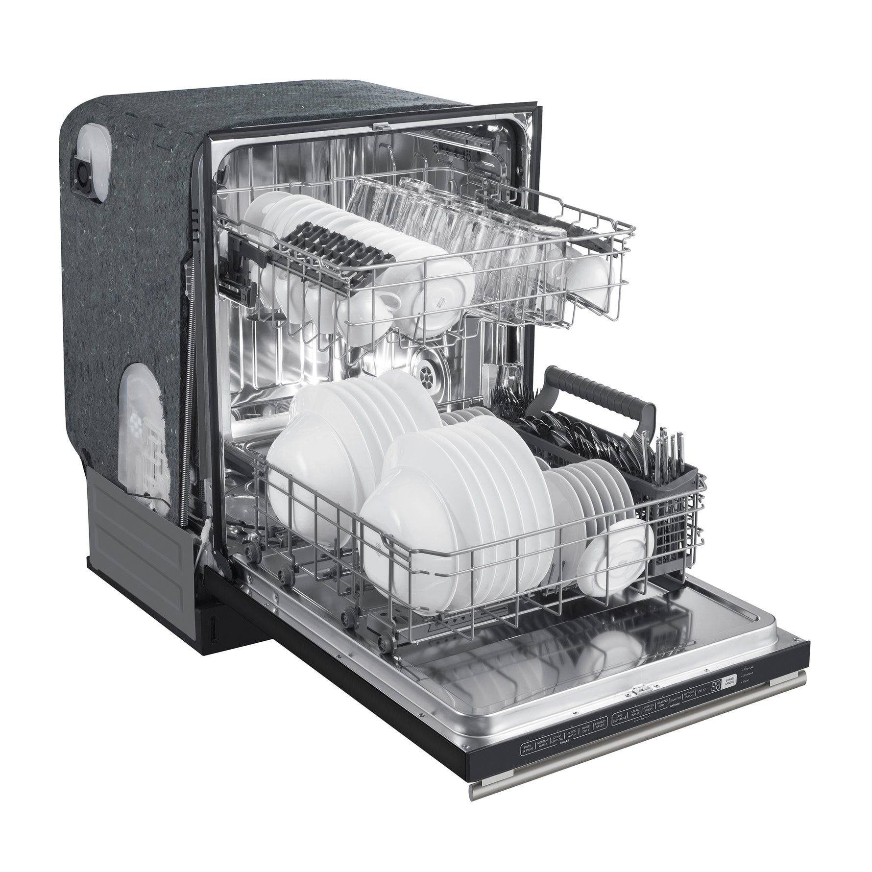 Forno Pozzo 24-Inch Built-In Tall Tub Top Control Dishwasher, Black, 49 dBA, Soil-Sensing Capable, ENERGY STAR - BonPrix Électroménagers