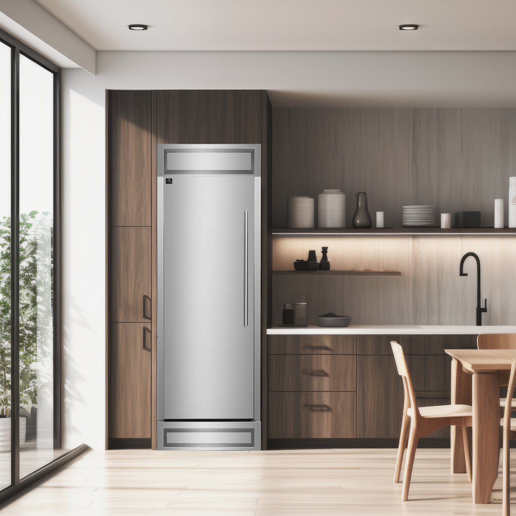Forno Maderno 28-Inch Built-In Convertible Refrigerator, 13.6 cu.ft, Left Swing, Decorative Grill, ENERGY STAR Certified - BonPrix Électroménagers
