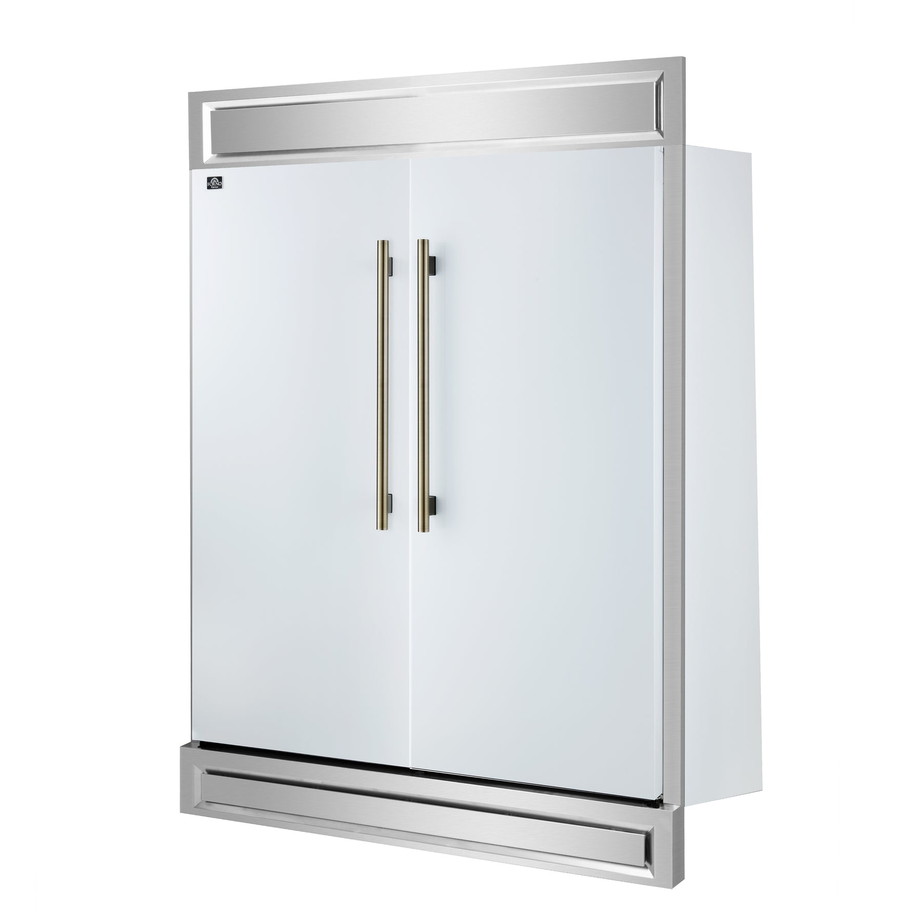 Forno Maderno 2-28-Inch Wide Convertible Refrigerator/Freezer in White, Decorative Trim, 27.2 cu.ft, 84-Inch High, ENERGY STAR Certified - BonPrix Électroménagers