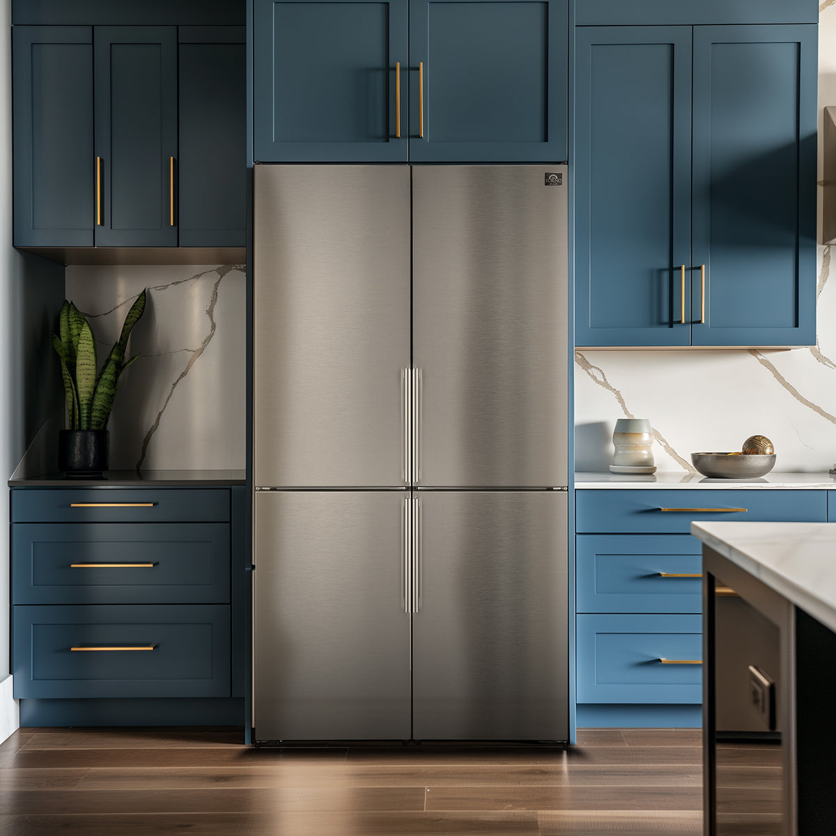 FORNO Premium 2-Piece Kitchen Bundle - Donatello 30" Induction Range, Guardia 46.8" Bottom Freezer Refrigerator - FBDL-008-01CAUS - BonPrix Électroménagers