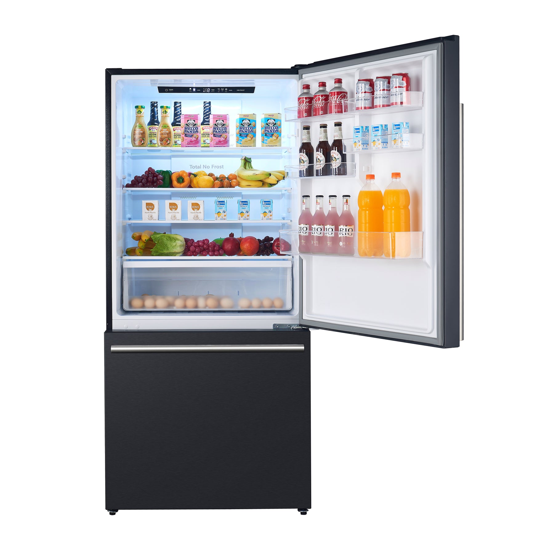 Forno Milano Espresso 31-Inch Bottom Freezer Refrigerator, Black, 17.2 cu.ft Capacity, Energy Efficient - BonPrix Électroménagers