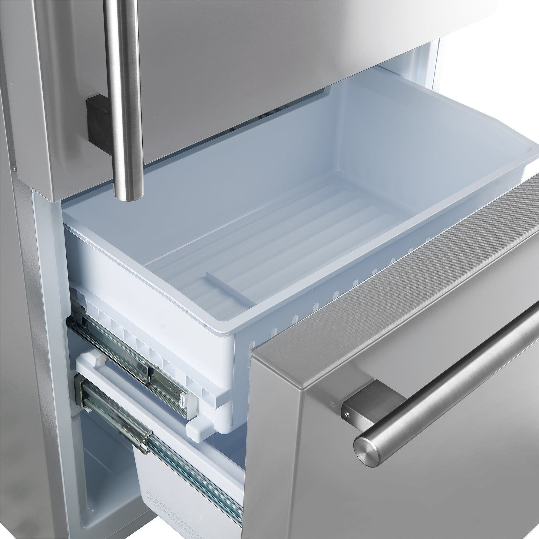 Forno Milano 2-Piece 62-Inch Freestanding Dual Bottom Freezer Refrigerator, Stainless Steel – 34.4 cu.ft, Touch Control, Ice Maker - BonPrix Électroménagers